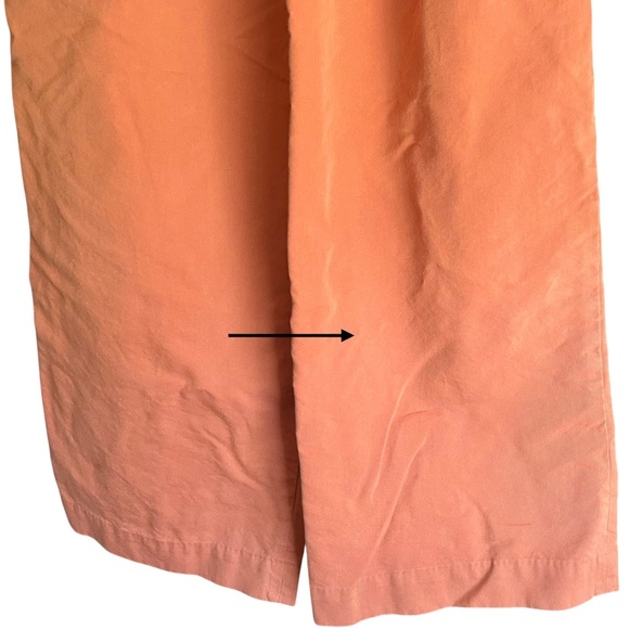 & Other Stories Relaxed Straight Leg Pleated Tailored Trousers Rust Red Size 4 - Picture 6 of 16